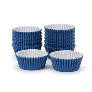 Imagem de Forminhas para Doces Tema Azul Escuro— Decoração de Festa Infantil, Lembrancinha, Mesa de Doces Personalizada — Kit com 100 unidades