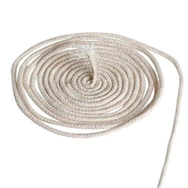 Imagem de LTKJ LTD Pavios De Substituição Para Lamparinas A Óleo 10 M (33 Pés), Pavio Redondo Trançado 4 Mm Álcool E Suprimentos Fabricação Velas Artesanais