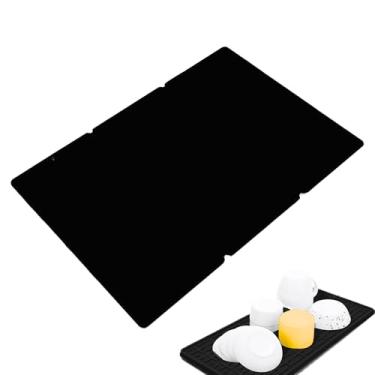 Imagem de Tapete Para Secagem Da Cozinha - Bandeira Em Silicone Antiderrapante,Tapetes Grandes de Drenagem em Bancada de Cozinha - Para Pia Gaveta Frigorífico Frutas Legumes Copos Canecas Garrafas Panelas e
