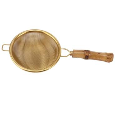 Imagem de Eujgoov Coador de chá de Malha Fina de Aço Inoxidável, Filtro Kung Fu de Grande Capacidade Com Alça para Macarrão de Comida de chá, Infusor Chai Durável de 5,9 X 2,9 pol. para Sessões de Em Grupo e