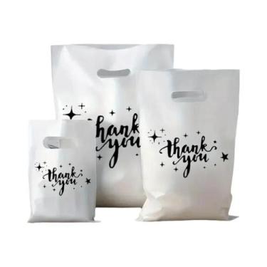 Imagem de Sacolas Plásticas Duráveis Com Alça Para Lojas De Varejo De Pequenos N