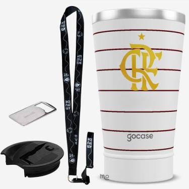 Imagem de KIT Copo Térmico GOCASE Vibe 470ml do Flamengo com tampa e abridor e t