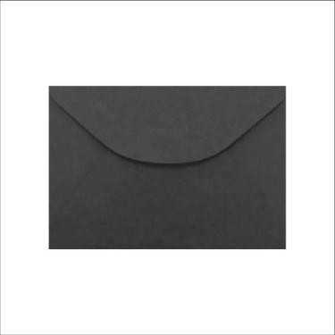 Imagem de Envelope Colorido Visita 115X80MM Preto 80G Blister com 10 - Romitec