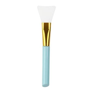 Imagem de Dioche Escova de Máscara Facial, Aplicador Facial de Alumínio de Silicone Macio Com Alça Antiderrapante, para Aplicação Uniforme de Lama (Escova Silicone-Azul Haste Dourada)