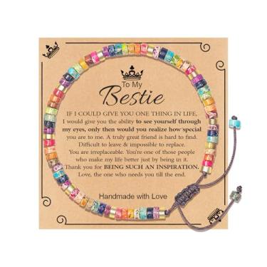 Imagem de TAGOMEI Pulseiras inspiradoras para mulheres com pedras naturais curativas, presentes "Get Well Soon" para mulheres, melhores amigas e irmãs, One Size, Pedra, Sem Pedra Preciosa