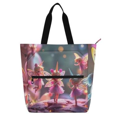Imagem de Lindas bolsas de trabalho para poses de personagens para mulheres, bolsa de lona com zíper, bolsa de praia, bolsas de tecido, para amantes de livros, presentes