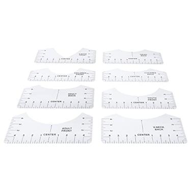 Imagem de Generic Régua Guia de Camisetas Ferramenta de Alinhamento Flexível Transparente 8 Tamanhos para Impressão por Sublimação e Prensagem de Vinil, para Uso Comercial e Doméstico de Camisetas (pvc 2)