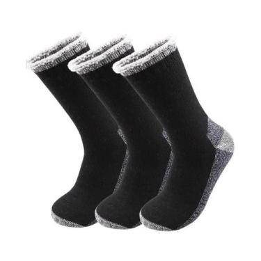 Imagem de Meias Térmicas De Lã Merino Para Homens, 3 Pares, Super Grossas, De Al