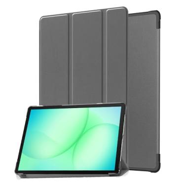 Imagem de SFFINE Capa para Samsung Galaxy Tab A11 Plus 2025/A9 Plus 2023 de 11 polegadas, capa protetora de três dobras para tablet Galaxy Tab A11+/A9+, despertar/hibernar automaticamente (cinza)