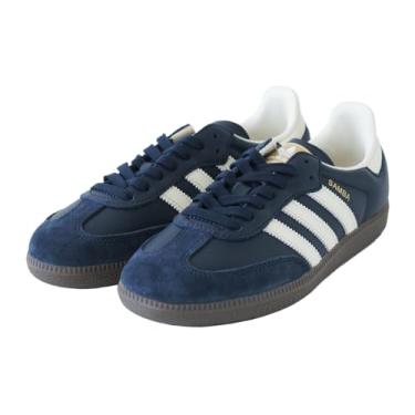 Imagem de adidas Originals Tênis de futebol masculino Samba, Azul marinho noturno/branco creme/goma, 7