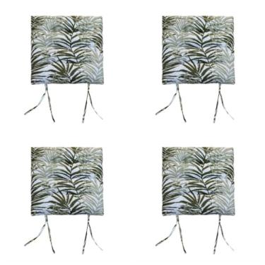 Imagem de Kit 4 Almofadas Futon para Cadeira 40x40 cm Confortáveis e Decorativas - Assento Macio para Sala e Cozinha (Color 1)