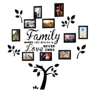 Imagem de Quadro de Fotos Porta Retrato Família Decoração Sala Esteticamente Agradável E Prático Com Acabamento Requintado E Distinto