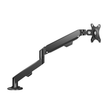 Imagem de BEGWVDJTP Suporte para monitor de computador, instalação de orifício de rosqueamento de mesa, suporte de braço longo, moldura suspensa, canto de mesa, base sem perfuração