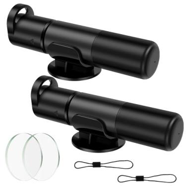 Imagem de Ferramenta de fuga de emergência de martelo de segurança de carro 2 em 1, pacote com 2 disjuntores de janela de carro e cortador de cinto de segurança com cordão de base de armazenamento e vidro de