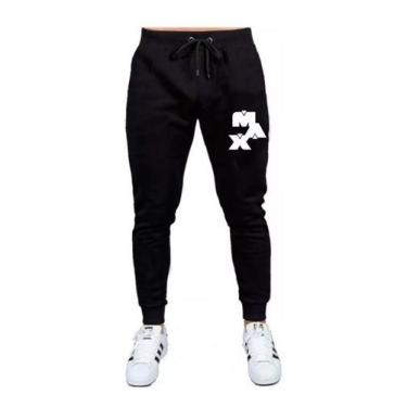 Imagem de Max Titanium Calça Moletom Academia Treino - Deepfish, Preto, G