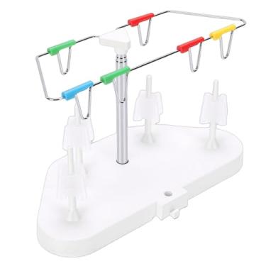 Imagem de Zerodis Suporte de Linha de Carretel de 4 Carretéis para Costura Suporte de Linha Trapezoidal Rack de Com Pinos de Carretel Móveis para 14Hd854 S0100 Hd0450S Hd0400S Se017 Série 4 de de Altura Ajustável