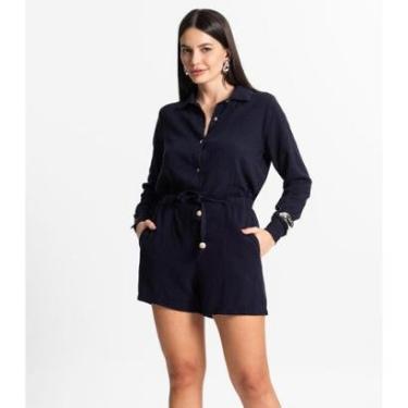 Imagem de Shorts Feminino De Linho Strong Endless Azul-Feminino