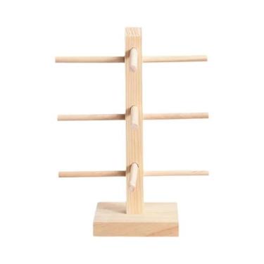 Imagem de Suporte Expositor De Óculos De Madeira Multicamadas, Organizador De Óc