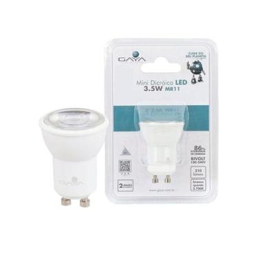 Imagem de Lampada Mini Dicroica Led Bivolt Mr11 Ip20 3.5w 2700k Gaya, 2700K