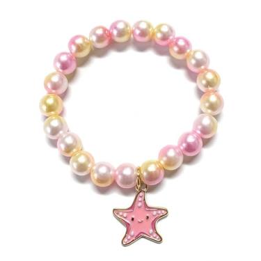 Imagem de Pulseiras de unicórnio com contas arco-íris para crianças, adolescentes, lembrancinhas de festa para meninas, One Size, Cristal, Sem Pedra Preciosa