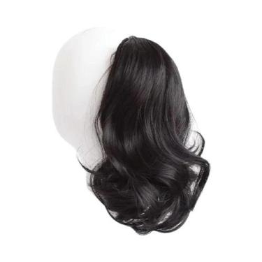 Imagem de Peruca De Rabo De Cavalo Curto E Cacheado Sintético De 12 Polegadas Co