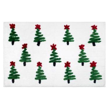 Imagem de Avanti Linens - Tapete de banheiro, 100% poliéster tufado com forro antiderrapante, decoração de casa de férias (árvore de fita, 51 x 81 cm)
