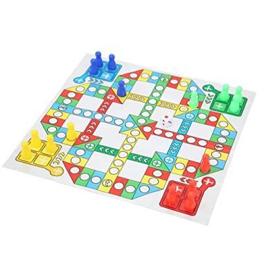 Imagem de KIMISS Conjunto de Xadrez Divertido para Jogos de Tabuleiro - Tabuleiro de Xadrez de Plástico Portátil para Fácil Armazenamento e Interação Com Os Pais - Ideal para Festas, Viagens e Atividades de