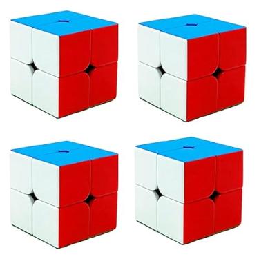 Imagem de 4 UN Cubo Magico Profissional Moyu Sem Adesivo 2x2x2