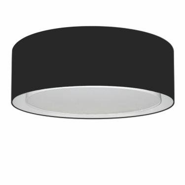 Imagem de Plafon Duplo Cilíndrico Md-3037 Cúpula Em Tecido 60x25cm Preto - Bivolt