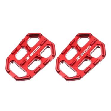 Imagem de Anti-derrapante Frente após footpegs pé pegs para z650 z650rs z900 z900rs ninja650 z900se z 650 650rs 900 900se(Red D)