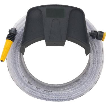 Imagem de Mangueira Transparente Trançada 20 metros com esguicho e suporte Vonder