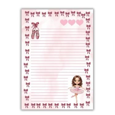 Imagem de Refil De Fichario 80 Folhas Bailarina universitário Decorado pautado