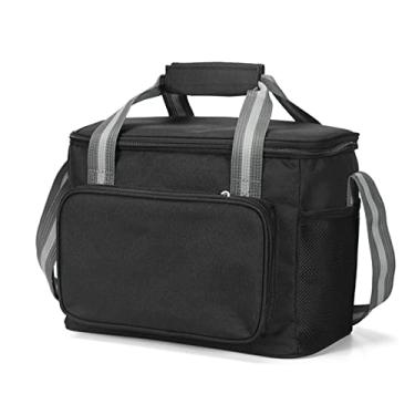Imagem de Bolsa de Gelo Portátil Isolada 15L para Viagens Caminhadas Praia Pique-nique Churrasco e Festas Têxtil Oxford À Prova Água Forro PEVA Isolação Térmica Múltiplos Bolsos Cinto Ombro Nylon Alças Superior