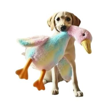 Imagem de Brinquedo De Pelúcia Macio Colorido De Pato De 50cm Para Gatos E Cães,