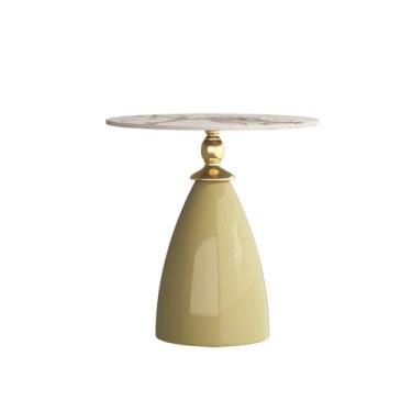 Imagem de Mesa lateral de metal paletizada, mesa lateral redonda, pequena mesa decorativa dobrável para sofá, mesa lateral redonda, mesa lateral para sofá, mesa de lanche para sala de estar e quarto, pequena