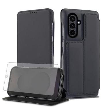 Imagem de Asuwish Capa de celular para Samsung Galaxy S25 Plus S25+ 5G capa carteira celular com protetor de tela de vidro temperado e flip acessórios para cartão de crédito S25Plus 25S + S 25 25+ SM-S936U