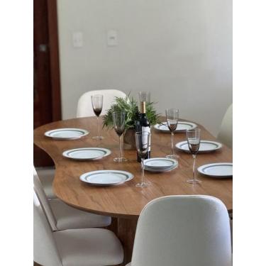 Imagem de Sala de Jantar Orgânico 8 Cadeiras 2,20 Haley Requinte Salas