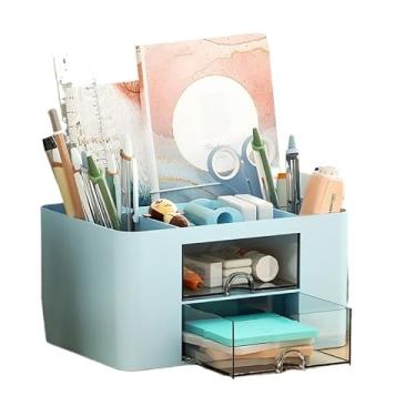 Imagem de Organizador Mesa Porta Treco Caneta Gaveta/Maquiagem Escritório Multiuso(A878 azul)