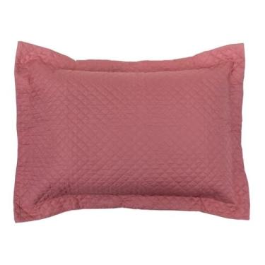 Imagem de Fronha Para Travesseiro Relevo Acolchoado 70x50 Matelassê Luxuoso (ROSÊ)