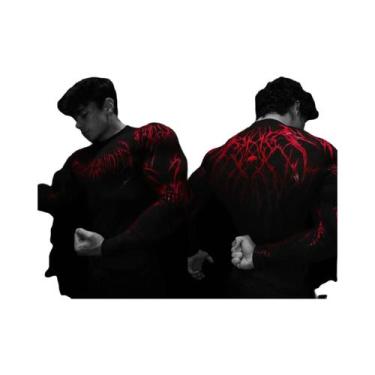 Imagem de Camiseta De Compressão Masculina De Secagem Rápida E Respirável Com Es