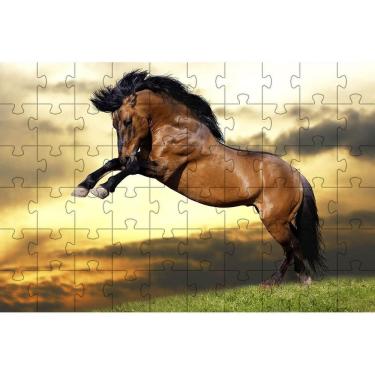 Imagem de Quebra-Cabeça Educativo 500 Peças Lindos Cavalos Que
