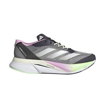 Imagem de adidas Tênis masculino Adizero Boston 12, Aurora Black/Zero Metalic/Green Spark, 42