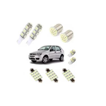 Imagem de Kit Lâmpadas Led Palio Pingo Teto Placa Meia Luz Ré