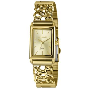 Imagem de Relógio Lince Feminino Ref:Lqg4798l23 C1kx Retangular Bracelete Dourado