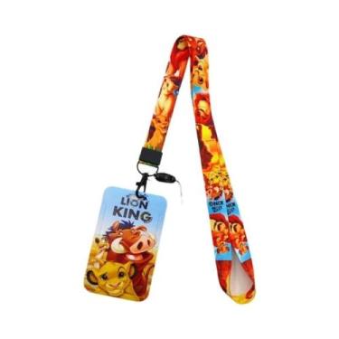 Imagem de Porta-Cartões Kawaii Disney Rei Leão Com Cordão Para Estudantes, B