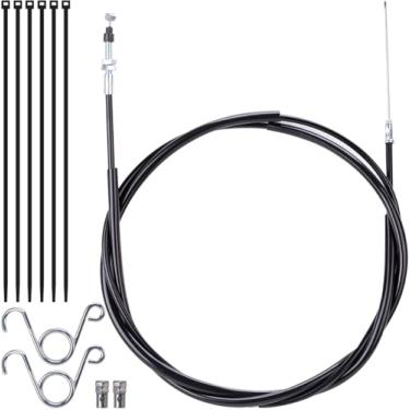 Imagem de MWMNUN Kit de cabo de acelerador Go Kart de 185.4 cm para Coleman Predator Go Karts para CK100 SK100 Motor Go Cart 97cc 98cc 100cc Powersports com molas de pedal de aceleração de retorno de freio