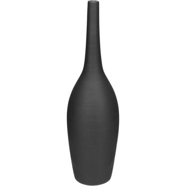 Imagem de Vaso Decorativo Enfeite Casa Aparador Garrafa Home&co Cerâmica 42x12x12cm Marrom