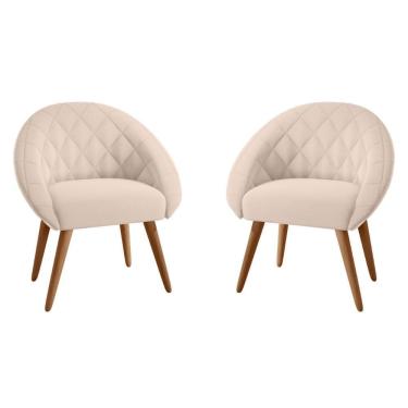 Imagem de Conjunto Poltrona Para Sala De Recepção Celina Linha Bege
