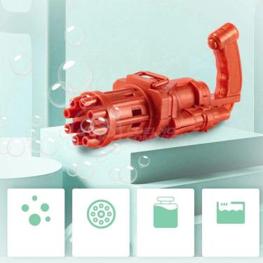 Imagem de Máquina Elétrica Lança Bolhas Sabão Vermelho