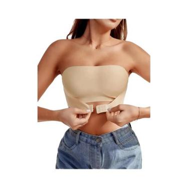 Imagem de Sutiã Feminino Sem Alças, Sem Costura, Com Botão Frontal, Confortável,